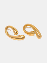 18K Gold-Plated Stainless Steel Geometric Shape Earrings Gold One Size OutfitFlow