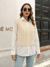 Urban Style V-Neck Sweater Vest Ivory OutfitFlow