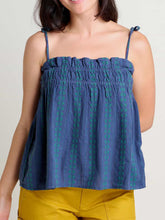 Frill Square Neck Cami Dusty Blue OutfitFlow