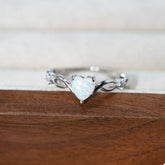 925 Sterling Silver Heart-Shaped Ring Silver OutfitFlow