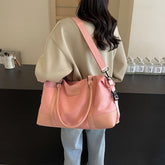 Detachable Crossbody Strap Polyester Travel Bag Blush Pink One Size OutfitFlow