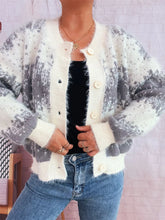 Ribbed Hem Button Up Cardigan Gray One Size OutfitFlow