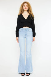 Kancan High Rise Curvy Flare Jeans LIGHT OutfitFlow