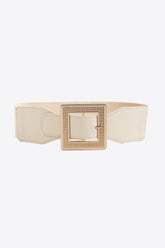 PU Leather Belt Ivory One Size OutfitFlow