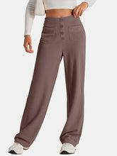 High Waist Wide Leg Pants Mocha OutfitFlow