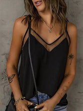 Full Size V-Neck Spaghetti Strap Cami Black OutfitFlow