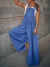 Wide Leg Denim Overalls Medium OutfitFlow