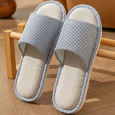 Open Toe Flats Slippers Blue OutfitFlow