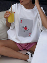 Graphic Round Neck Half Sleeve T-Shirt White OutfitFlow