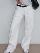 Wide Leg Jeans with Pockets White OutfitFlow