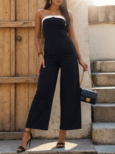 Perfee Tube Sleeveless Wide Leg Jumpsuit Black OutfitFlow