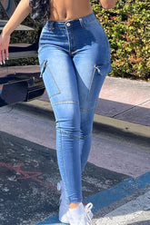 Skinny Jeans with Pockets Medium OutfitFlow