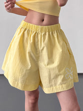 Elastic Waist Shorts Light Yellow OutfitFlow