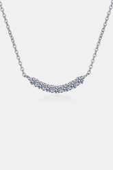 1.4 Carat Moissanite 925 Sterling Silver Necklace Silver One Size OutfitFlow
