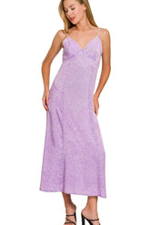 Zenana Tencel Mineral Washed Maxi Dress B LAVENDER OutfitFlow