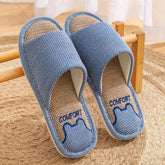 Open Toe Flats Slippers Blue OutfitFlow