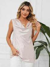 Solid Cowl Neck Top Apricot OutfitFlow