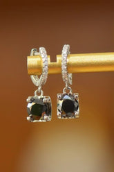 2 Carat Moissanite 925 Sterling Silver Drop Earrings Black One Size OutfitFlow