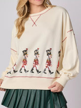 Christmas Marching Band Sequin Sweatshirt Ivory OutfitFlow
