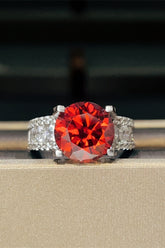 5 Carat Moissanite 925 Sterling Silver Ring Scarlet OutfitFlow