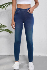 High Waist Skinny Jeans with Pockets Medium OutfitFlow