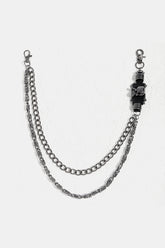 Double Layer Alloy Chain Belt Black One Size OutfitFlow