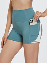 High Waist Active Shorts Turquoise OutfitFlow