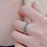 925 Sterling Silver Geometric Ring Silver OutfitFlow