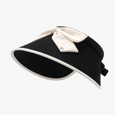 Bow Ice Silk Sun Hat Black One Size OutfitFlow
