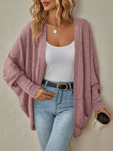 Cozy Oversized Open Front Knit Cardigan Pink OutfitFlow