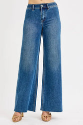 RISEN High-Waisted Wide Leg Jeans Medium OutfitFlow