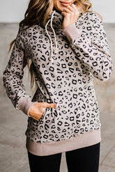 Leopard Print Long Sleeve Hoodie Leopard OutfitFlow