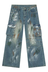 Waste Soil Style Jeans with Cargo Pockets Medium OutfitFlow