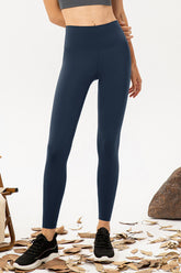 High Waist Skinny Active Pants Dusty Blue OutfitFlow
