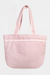 Fame Square Microfiber Tote Bag Blush Pink One Size OutfitFlow