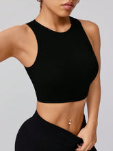 Round Neck Active Tank Black OutfitFlow