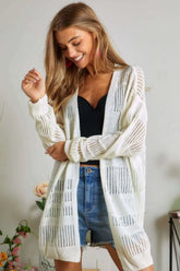 ADORA Lightweight Sweater Knit Cardigan IVORY OutfitFlow