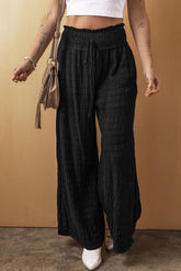 Tied Wide Leg Pants Black OutfitFlow