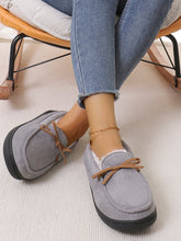 Bow Round Toe Flat Slip-Ons Gray OutfitFlow