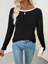 Tie Back Long Sleeve Top Black OutfitFlow