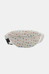 Contrast Polka Dot Crossbody Bag White One Size OutfitFlow
