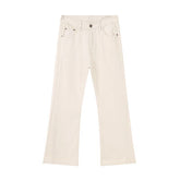 Mid Rise Jeans with Pockets Beige S OutfitFlow