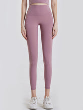 Wide Waistband Sports Leggings Lilac OutfitFlow