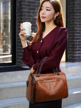 Vintage Style Leather Crossbody Bag Brown onesize OutfitFlow