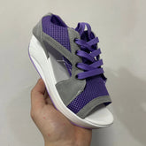Mesh Breathable Platform Sandals Purple OutfitFlow