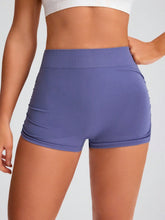 Elastic Waist Active Shorts Dusty Blue OutfitFlow