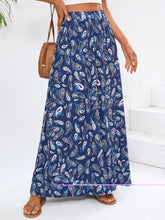Printed Maxi Skirt Navy OutfitFlow