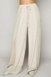 POL Drawstring Wide Leg Pants OutfitFlow