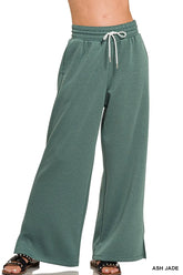Zenana Scuba Drawstring Pants ASH JADE OutfitFlow