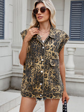 Leopard Buttton Up Denim Vest Leopard OutfitFlow